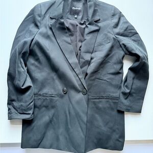 Madewell Black Double-Breasted Blazer